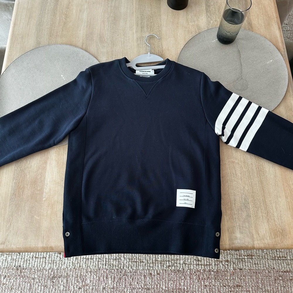 Thom Browne navy sweatshirt - size 1 (small)